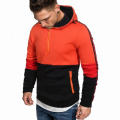 2021 Oversized  Autumn And Winter Large Size Loose Fleece Men's Sports Stitching Casual Hooded Pullover Men's plus-siz